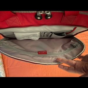 Kipling Red laptop travel/rolling bag